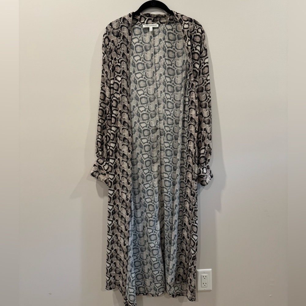 NEW Good American The Sheer Snake Skin Python Robe - Picture 6 of 10